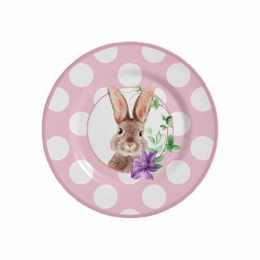 Imagem de Jogo De Sobremesa Pascoa Coelha Amy C/6 Pratos 1 Linha - Alleanza Cerâ