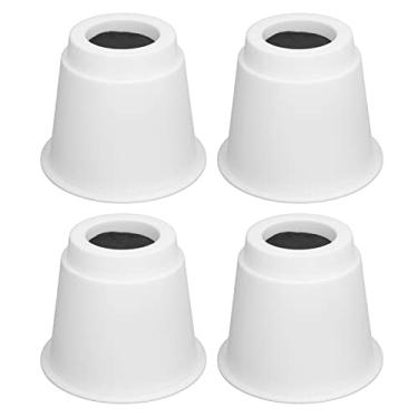 Imagem de GLOGLOW Risers de Móveis Redondos de 5 Polegadas, Levantadores de Cama Pesados, Suporte Robusto para 2.200 Libras, Almofadas de Borracha Não -lip, Conjunto de Almofadas de 4 Pernas para Camas,