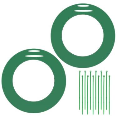 Imagem de Maasechs 2 peças de almofada de borracha para proteção de porta de guirlanda de Natal, proteção decorativa sazonal, paredes de vidro (serve para grinaldas de 61 a 66 cm, verde)