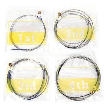 Imagem de Conjunto de cordas de baixo duplo de aço, tamanho 3/4 e 4/4, orquestra, profissional, para baixo, estabilidade de tom de longa duração, acessório de instrumento de música clássica de jazz