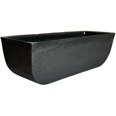 Imagem de Vaso Grande Jardineira Polietileno Floreira Jardim Casa 80cm (Preto)