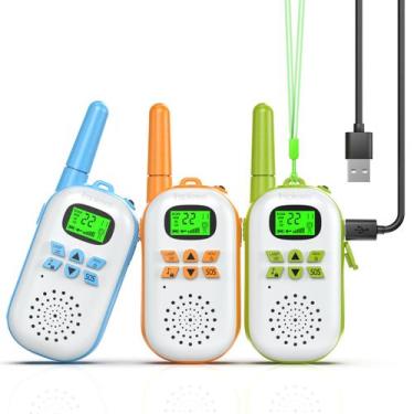 Imagem de Walkie Talkies Inspireyes recarregáveis para crianças de 3 a 12 anos, 