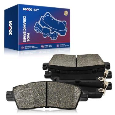 Imagem de KAX Pastilhas de freio traseiras de cerâmica adequadas para Chevrolet Traverse 2009-2017, GMC Acadia 2007-2016, Chevrolet Trailblazer 2002-2009, Buick Enclave 2008-2017, GMC Envoy 2002-2009 4 peças de