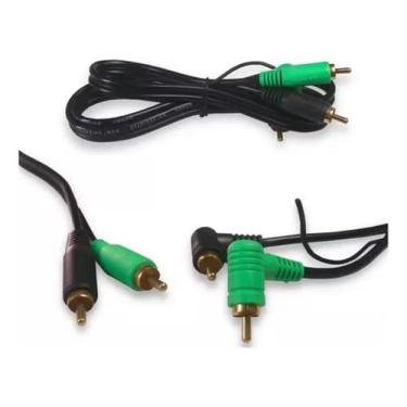Imagem de Cabo Rca Tech One Flexível 4mm 1 Metro Com 4 Blindado Preto