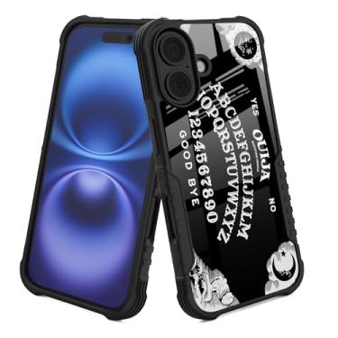 Imagem de YALUUU Compatível com iPhone 16 Gótico Retro Ouija Board Gótico Halloween Witch Design para Mulheres Meninas [Amortecedor à Prova de Choque] [Antiarranhões] [Antiderrapante] Capa de Proteção