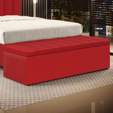 Imagem de Calçadeira Baú Navi Para Cama de Casal 140cm no Tecido Courino - Conforto e Elegância Aradecor
