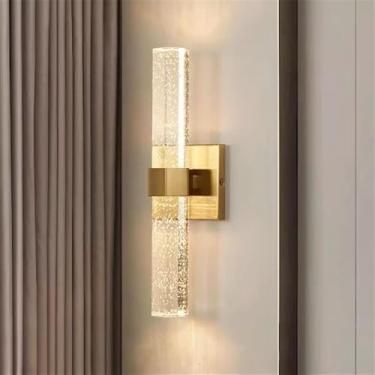 Imagem de Luminária de parede moderna e luxuosa em cristal com LED, ideal para sala de estar, quarto, cabeceira, casa de campo, hotel, escritório, escada e corredor (Estilo 20 D10H60CM)