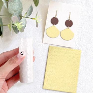 Imagem de Rolo de textura de argila de polímero, rolo de argila de polímero para fazer brincos, funciona com cortadores