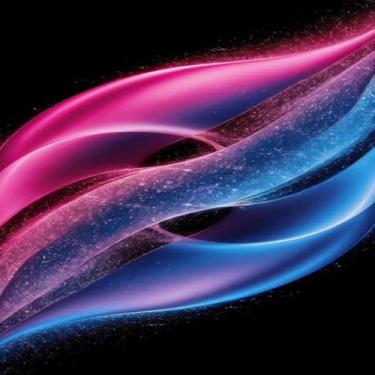 Imagem de Quadro Decorativo Holografico Rosa e Azul Gradient com Brilho Estilo Moderno 40x40cm