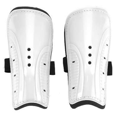 Imagem de Caneleiras de Futebol de Futebol Caneleiras Protetor de Pernas para Crianças Adultas, 4 Cores 1 par (Branco)