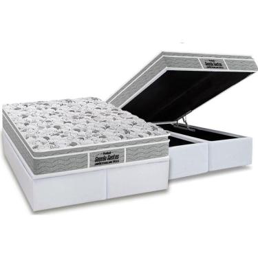 Imagem de Cama Box Baú Queen: Colchão Ortopédico Probel D45 / Ep Próextreme Plus + Base White(158X198)
