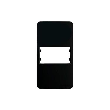 Imagem de Placa Para Condulete Com Suporte Margirius Sleek Caixa 3-4 Para 1 Módulo Preto Ebony