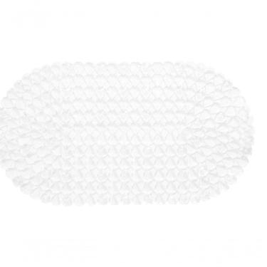 Imagem de Tapete Antiderrapante De Box Oval Diamante 67x37cm - Uzoo Tapete De Box Aqua Oval 67x37cm Diamante Incolor 6737