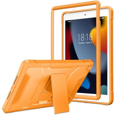 Imagem de VIKESI Capa protetora para iPad 9ª/8ª/7ª geração 2021/2020/2019, iPad 10,2 polegadas, resistente, durável, com suporte, protetor de tela embutido - Sunshine