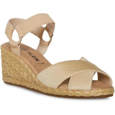 Imagem de Anne Klein Sandália feminina Ellis Wedge, Platina, 37