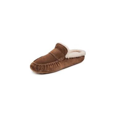 Imagem de Vince Tênis feminino Berkley Shearling Mule/Clog, Camurça Elmwood, 40