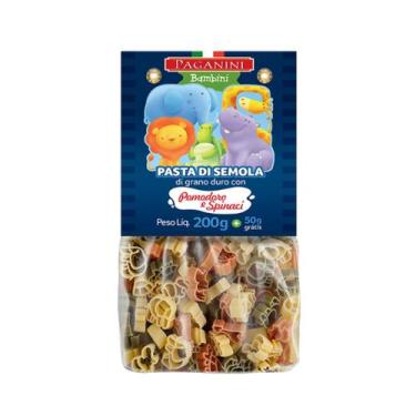 Imagem de Macarrão Bambini Bichinhos Tricolor Paganini 200g
