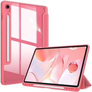 Imagem de Fintie Capa fina híbrida para Samsung Galaxy Tab S10 Lite/S10 FE/S9 FE 10,9 polegadas/Tab S9 11 polegadas com suporte para caneta S, capa à prova de choque com capa traseira transparente transparente