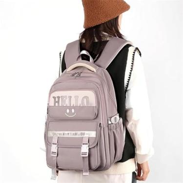 Imagem de Mochila Feminina Transversal, Couro Sintético, Preta e Roxa, 3 Compartimentos, Impermeável, Design Antifurto, Casual, 18x12x15cm, Ideal para Mulheres Adultas