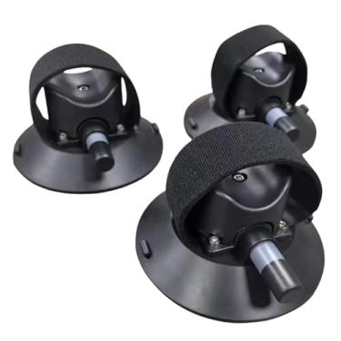 Imagem de simhoa Suporte para bicicleta com ventosa, 3 peças, preto, fácil de instalar, para teto de carro, com fixação de borracha e nylon, peças de