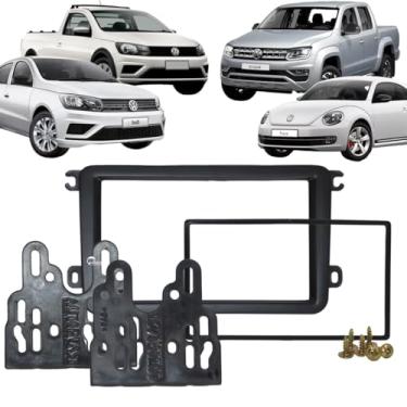 Imagem de Moldura 2 Din Autoplast VW Gol G7, Jetta, Novo Fusca Preta