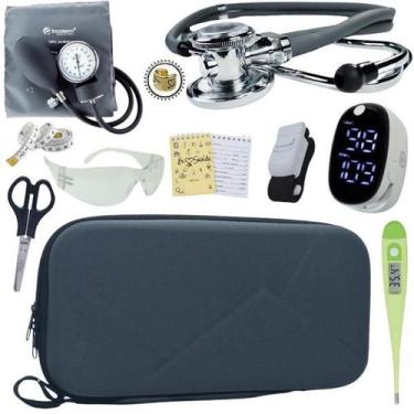 Imagem de Kit Case Enfermagem Esteto Premium Incoterm - Love Saude, GRAFITE INCO