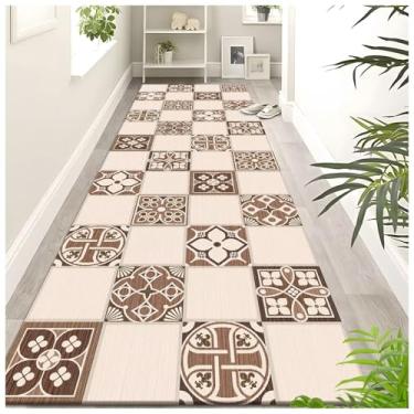 Imagem de SPXMQSS Passadeira de Carpete, Corredor Tapete Longo Corredor Tapete Corredor Antiderrapante Tapete de Cozinha Lavável para Corredor, Quarto, Sala de Estar, Cozinha E 100 x 360 cm