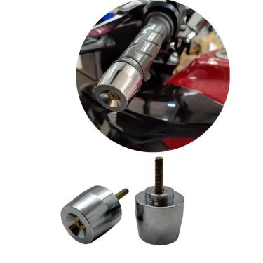 Imagem de Par Peso de Guidão Cromado C/ Rosca Modelo Pcx Alpha Factor