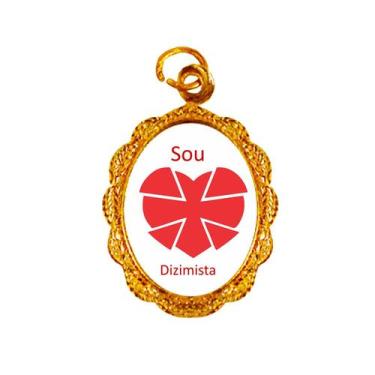 Imagem de 100 Medalhas de Alumínio Dizimistas - SJO Artigos Religiosos, Dourado