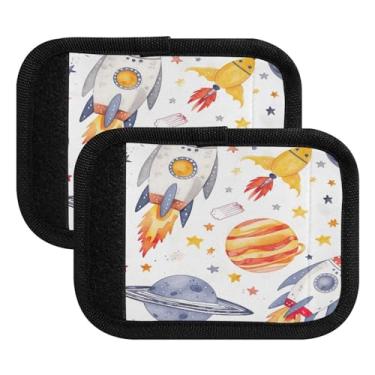 Imagem de Qilmy Pacote com 4 identificadores de bagagem, identificadores de bagagem, capa para carrinho de bebê, mala de viagem, acessórios de viagem 258