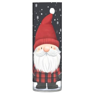 Imagem de CEBUGI Vaso de flores de gnomo de Natal, 10 x 30 cm, vaso cilíndrico para flores, vaso transparente inquebrável para decoração de casa de festa de casamento