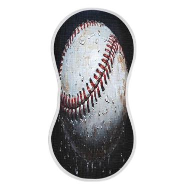 Imagem de xigua Conjunto de 4 panos para arrotar musselina de beisebol, super macios e absorventes, roupas de arroto de algodão, presente de chá para recém-nascidos, bebês meninas e meninos