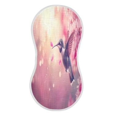 Imagem de xigua Conjunto de 1 panos coloridos de musselina para bebês de musselina de beija-flor, panos para arrotar supermacios e absorventes, roupas de arroto de algodão, presente de chá para recém-nascidos