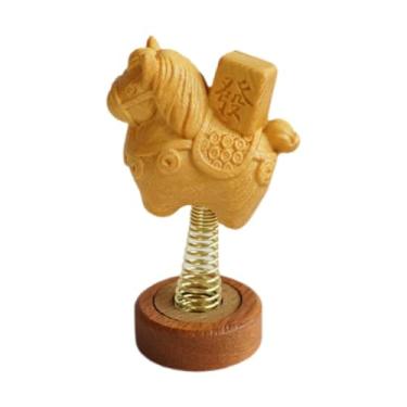 Imagem de Fxzqgnh Estátua de Animal para Decoração Do Painel Do Carro, Cavalo de Balanço único E Divertido, Decoração para Carro, Casa, Estante, Mesa, Peça Central, Estilo C