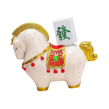 Imagem de Ｂｅｓｇａ Escultura de mesa em forma de cavalo, peça única para decoração de casa, enfeite de mesa em resina, miniatura de cavalo para escritório, Fique Rico