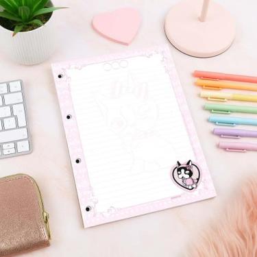 Imagem de Refil Folha de Fichário Colegial Argolado Rebecca Bonbon 80 Folhas Ani