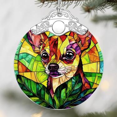 Imagem de Enfeites de Natal de Chihuahua vibrantes: enfeites de árvore de Natal, decoração de férias com tema de animal de estimação, recheios de meias, ideias de presentes, presentes de Natal e presentes para