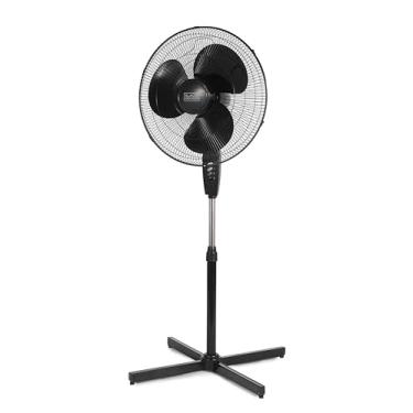 Imagem de BLACK+DECKER Ventilador de pedestal de 45 cm, BFP18SXB, ventilador oscilante para casa e escritório, ventilador de pé com 3 configurações de velocidade, altura ajustável com inclinação de cabeça