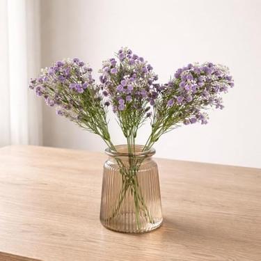 Imagem de Arranjo de Flor Mosquitinho Decorativa Artificial, lilas e Branco, Plástico, 34cm de Comprimento, Kit com 3 Unidades