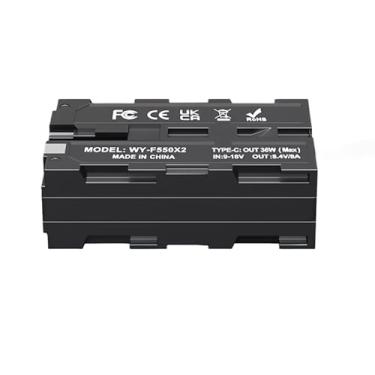 Imagem de Tangxi Adaptador de Alimentação de Bateria Fictícia Dupla Face NP-F Com Display de Tensão, Adaptador de Bateria Fictícia Dupla Face Com Porta Tipo C para Monitor de Câmera