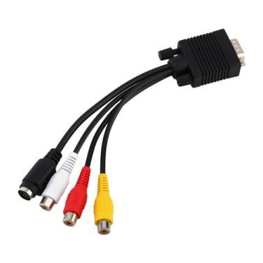 Imagem de Estink Adaptador de VGA para S-Vídeo e, Cabo Conversor Com Conector Sub D Padrão para PC, Notebook, Desktop para TV, Monitor, Projetor