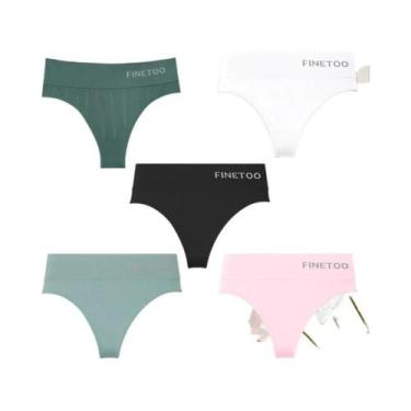 Imagem de Conjunto De Calcinhas plus Size Para Mulheres, Tanga De Cintura Alta, 