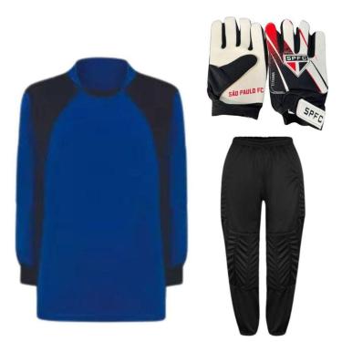 Imagem de Kit De Goleiro TRB + Luva De Goleiro Infantil São Paulo DRB Goalkeeper-Unissex