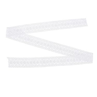 Imagem de Cuofyunl renda guarnição diy rede de algodão 4cm largura 10 jardas elegante fita de renda de tecido branco para cortina roupas toalha de mesa artesanato