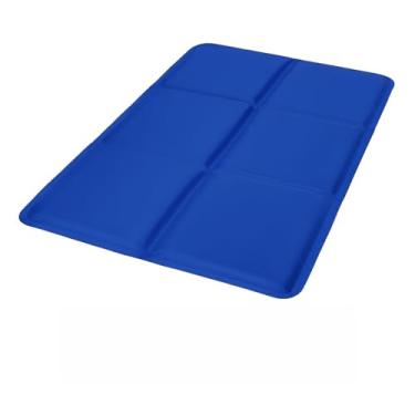 Imagem de Tapete Gelado para Cachorro e Gato Pet – Colchonete Refrescante, Impermeável, Resistente, Não Precisa Congelar – Cama Gelada para Animais(G 50X90)