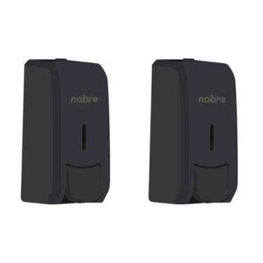 Imagem de Kit com 2 Dispenser para Sabonete Líquido ou Álcool Gel 800ml Nobre Preto - Com Reservatório