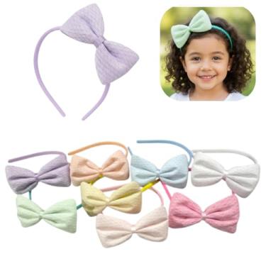 Imagem de Arco Tiara Laço Infantil Poá Acessório Cabelo Crianças Cores Elegantes - Almofadinha (AMARELO)