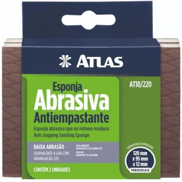 Imagem de Esponja Abrasiva Flexível Baixa Abrasividade Antiempastante Granulação 220 Com 2 Un | Atlas