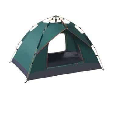 Imagem de Barraca de Camping Automática 4 Pessoas Impermeável 210x200x135cm Tenda Dobrável Portátil para Praia e Acampamento(Verde,200x150x125cm)