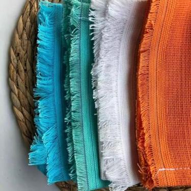 Imagem de Pano de Pia Colorido 100% Algodão para Limpeza 36x33cm Não Solta Pelo Reforçado Absorvente (12 Unidades)